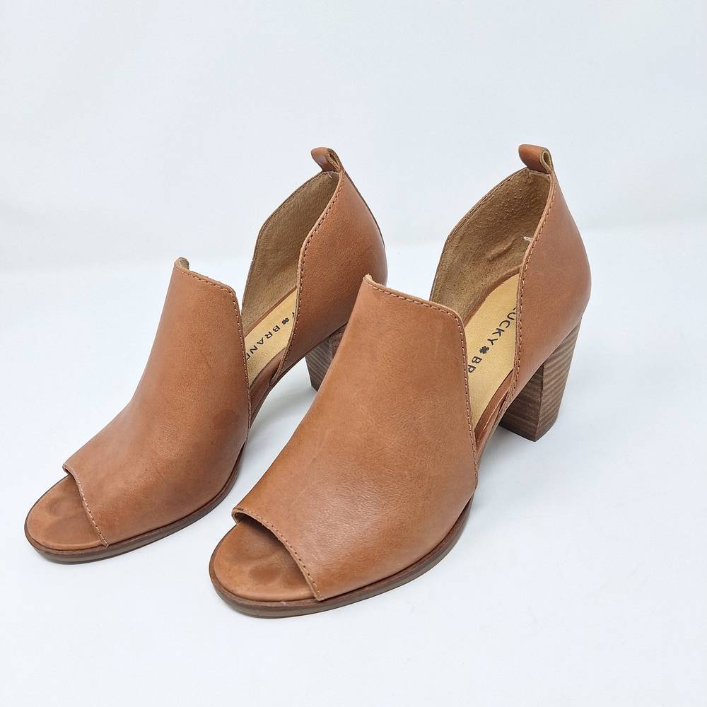 Lucky Brand Junai Tan Women's Peep Toe Heels
